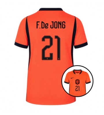 Holland Frenkie de Jong #21 Hjemmebanetrøje Dame VM 2026 Kortærmet